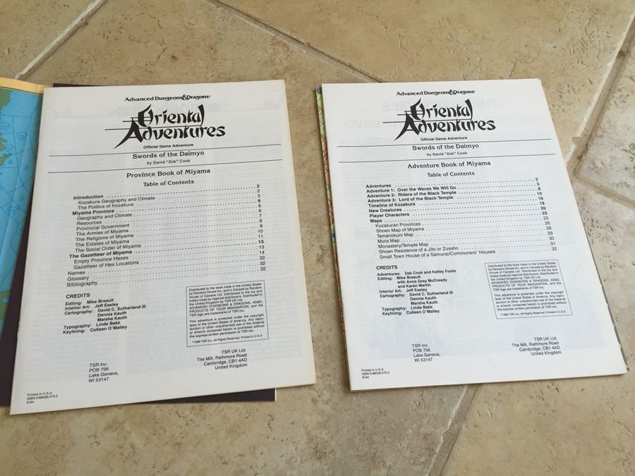 Swords of the Daimyo Module OA1 (Oriental Adventures) TSR 1986 [Photo 3]