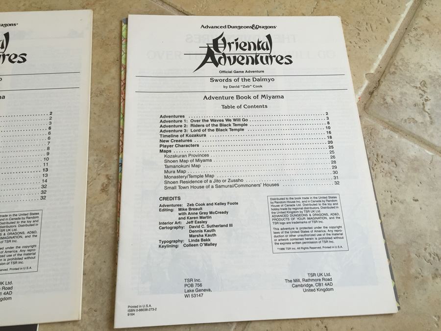 Swords of the Daimyo Module OA1 (Oriental Adventures) TSR 1986 [Photo 9]