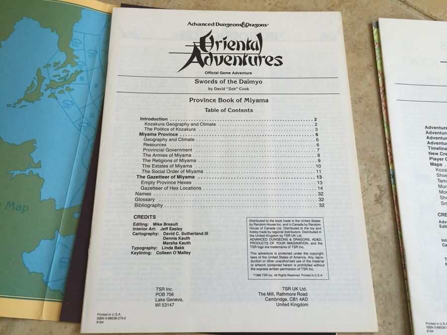 Swords of the Daimyo Module OA1 (Oriental Adventures) TSR 1986 [Photo 8]
