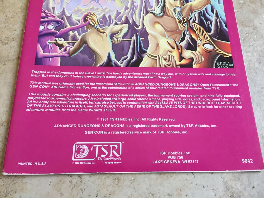 Advanced Dungeons and Dragons: Dungeon Module A4, In the Dungeons of the Slave Lords TSR 1981 [Photo 5]