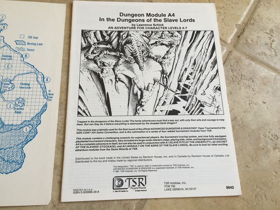 Advanced Dungeons and Dragons: Dungeon Module A4, In the Dungeons of the Slave Lords TSR 1981 [Photo 7]