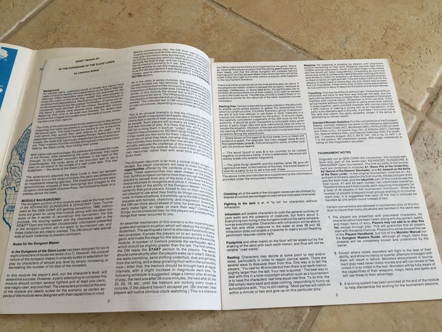 Advanced Dungeons and Dragons: Dungeon Module A4, In the Dungeons of the Slave Lords TSR 1981 [Photo 9]