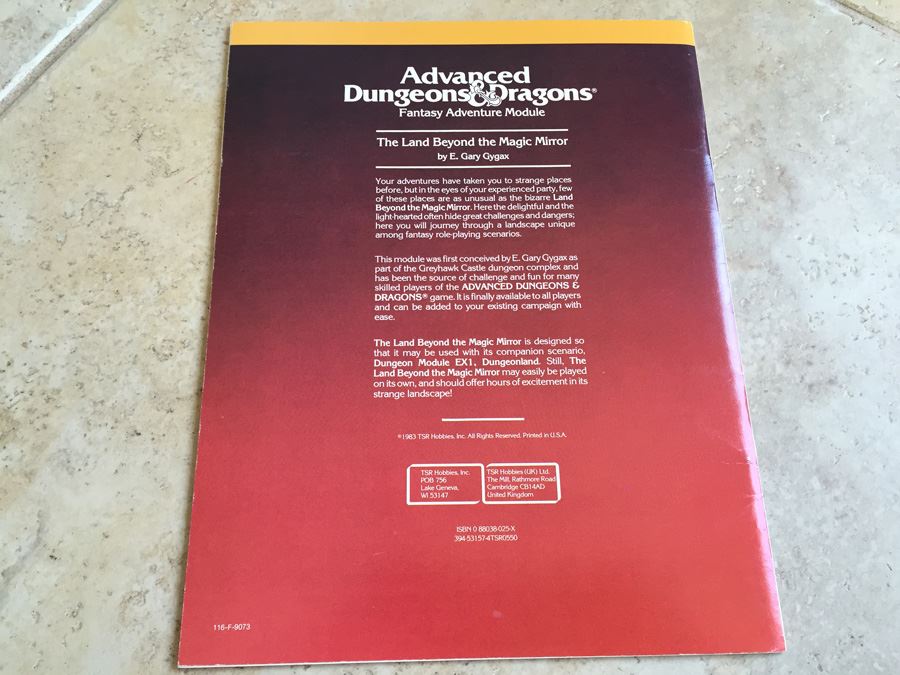 The Land Beyond the Magic Mirror (Advanced Dungeons & Dragons, Module EX2) TSR 1983 [Photo 11]