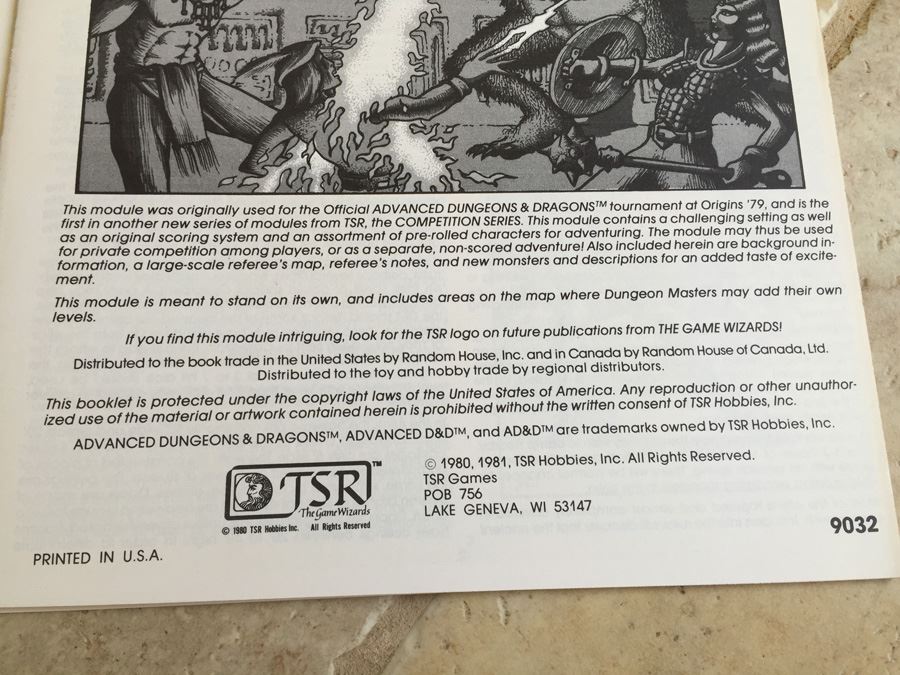 The Hidden Shrine of Tamoachan : Advanced Dungeons & Dragons Module C1 : 9032 TSR 1980 [Photo 9]