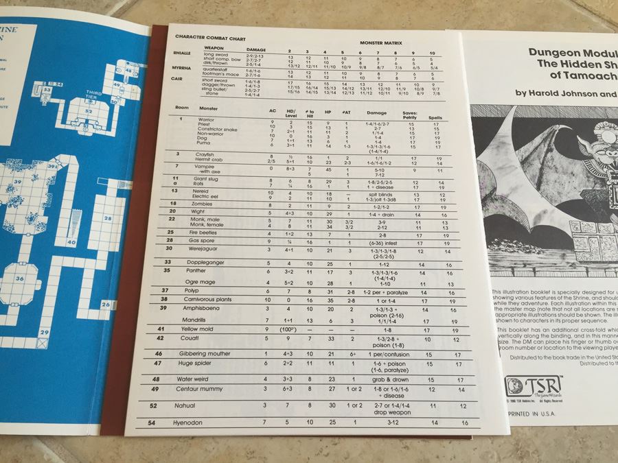 The Hidden Shrine of Tamoachan : Advanced Dungeons & Dragons Module C1 : 9032 TSR 1980 [Photo 11]