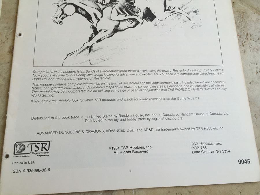 The Secret of Bone Hill (Advanced Dungeons & Dragons Module L1) TSR L1 [Photo 9]