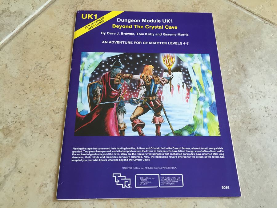 Beyond the Crystal Cave (Advanced Dungeons & Dragons Module UK1) TSR 1983 [Photo 1]