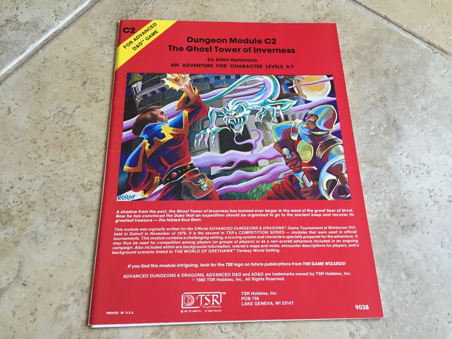 The Ghost Tower of Inverness (Advanced Dungeons & Dragons module C2) TSR 1980 [Photo 1]