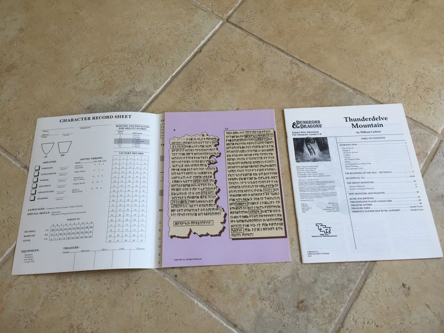 Thunderdelve Mountain: Module Xs2 (Dungeons & Dragons) TSR 1985 [Photo 3]