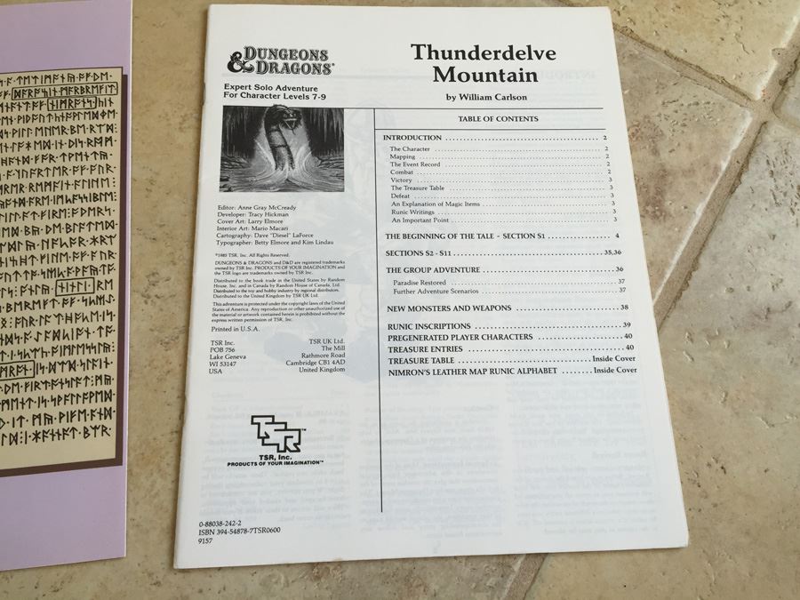Thunderdelve Mountain: Module Xs2 (Dungeons & Dragons) TSR 1985 [Photo 8]