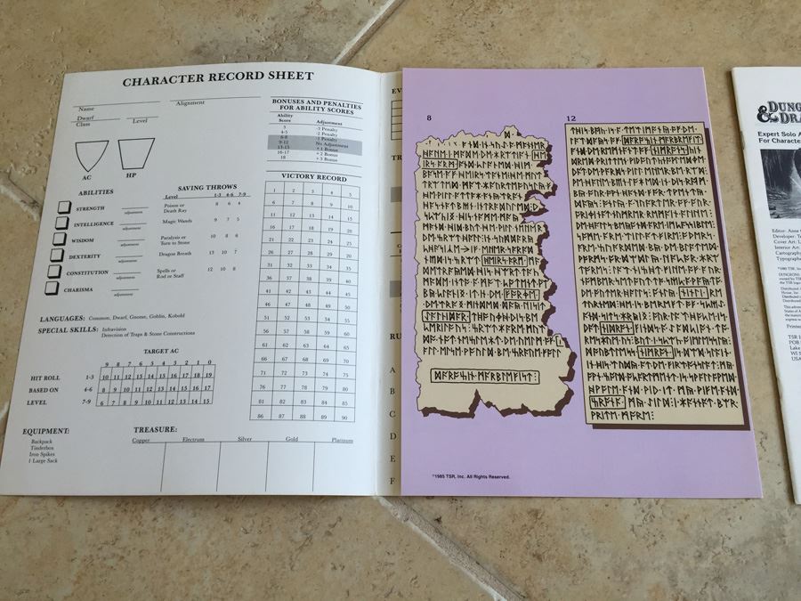 Thunderdelve Mountain: Module Xs2 (Dungeons & Dragons) TSR 1985 [Photo 6]