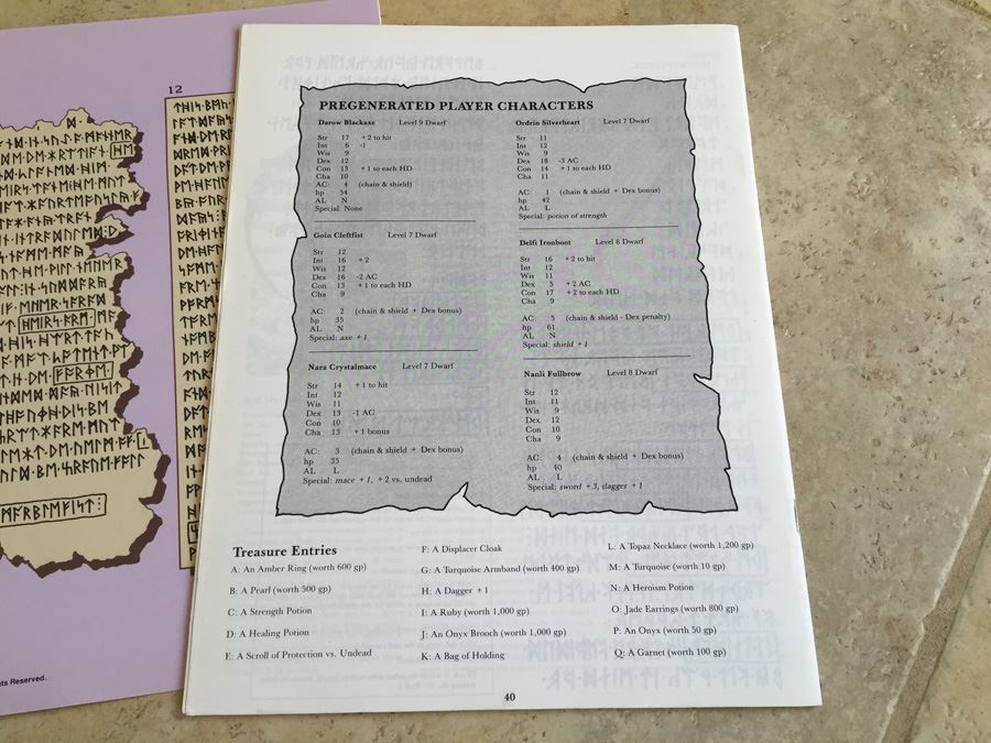 Thunderdelve Mountain: Module Xs2 (Dungeons & Dragons) TSR 1985 [Photo 11]