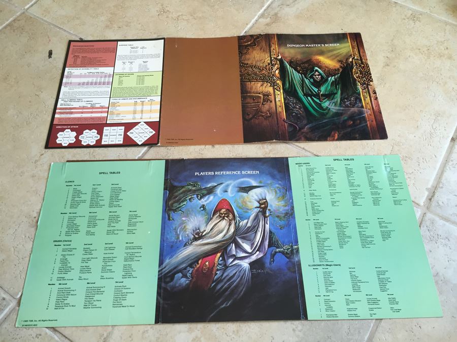 Dungeon Masters Screen (Advanced Dungeons & Dragons, 1st Edition, TSR 9146) TSR 1985 [Photo 3]