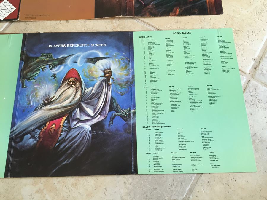 Dungeon Masters Screen (Advanced Dungeons & Dragons, 1st Edition, TSR 9146) TSR 1985 [Photo 9]