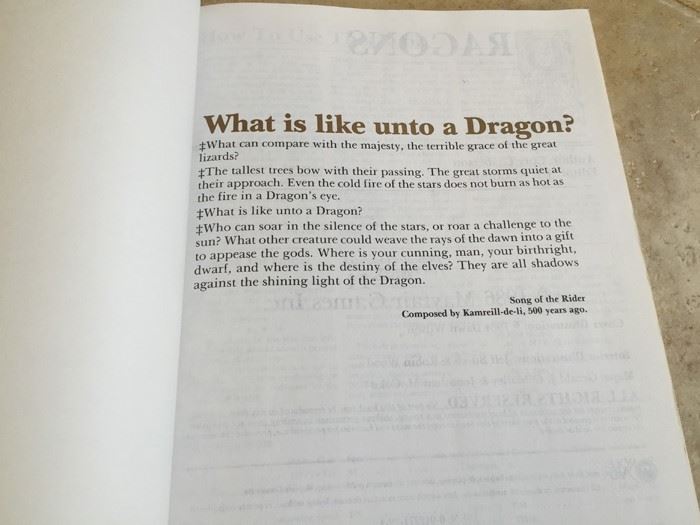 Dragons (Advanced Dungeons & Dragons: Role Aids) [Photo 2]