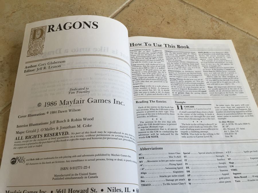 Dragons (Advanced Dungeons & Dragons: Role Aids) [Photo 3]