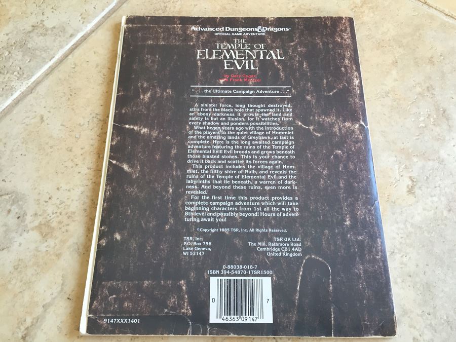 Temple of Elemental Evil (Advanced Dungeons & Dragons/AD&D Supermodule T1-4) TSR 1985 [Photo 10]