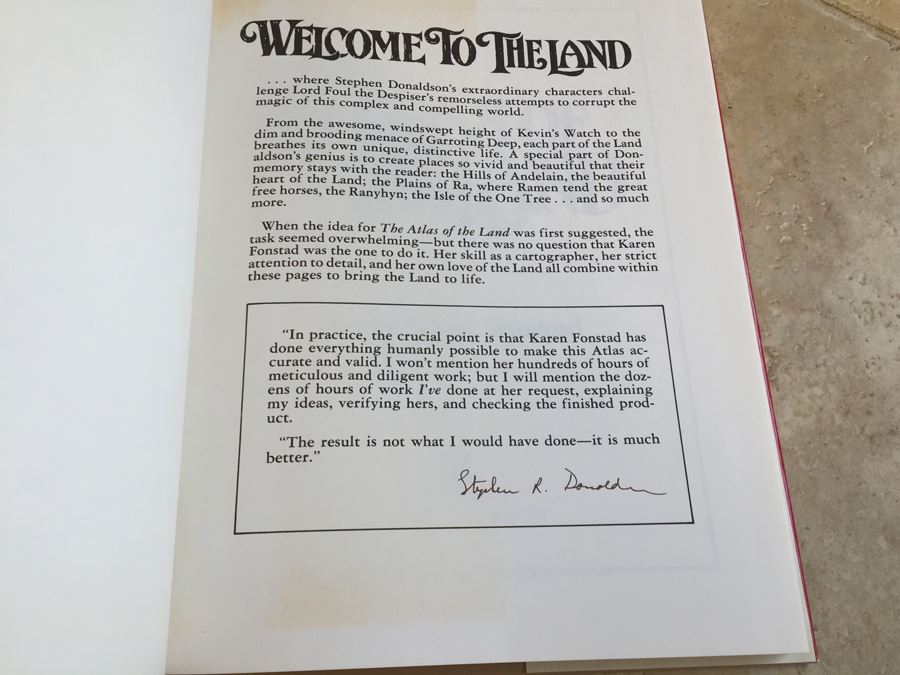 The Atlas of the Land By Karen Wynn Fonstad Hardcover Book [Photo 2]