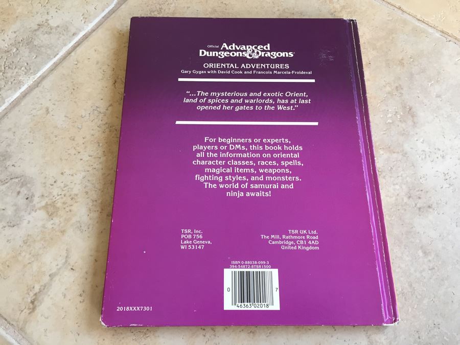 Oriental Adventures: The Rulebook for AD&D Game Adventures in the Mystical World of the Orient TSR 1985 [Photo 5]