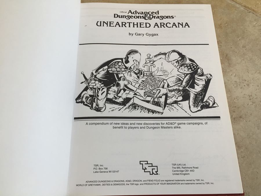 Unearthed Arcana - Advanced Dungeons & Dragons, TSR 1985 [Photo 3]