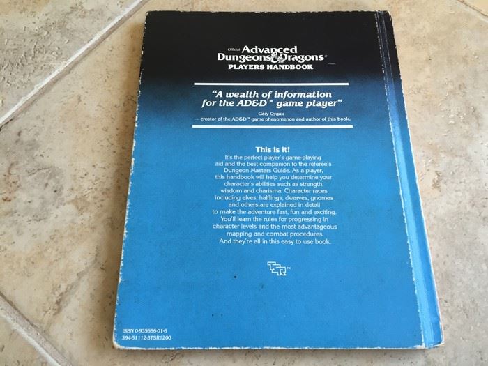 Advanced Dungeons & Dragons Player's Handbook, Special Reference Work, TSR 1980 [Photo 7]