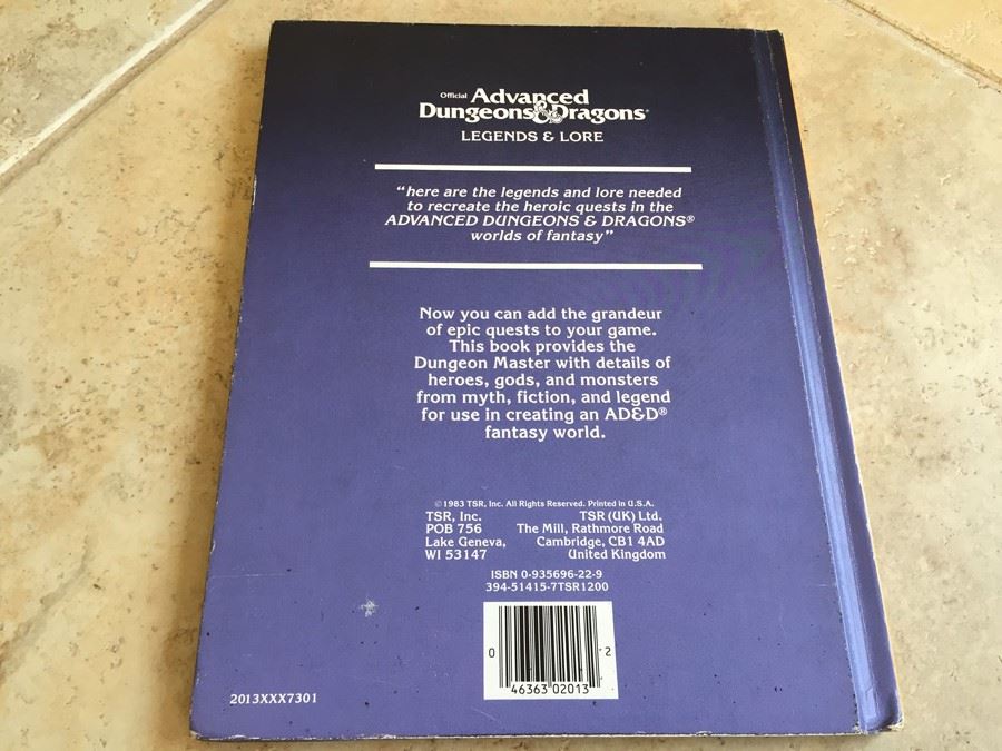 Advanced Dungeons and Dragons: Legends and Lore TSR 1984 [Photo 7]