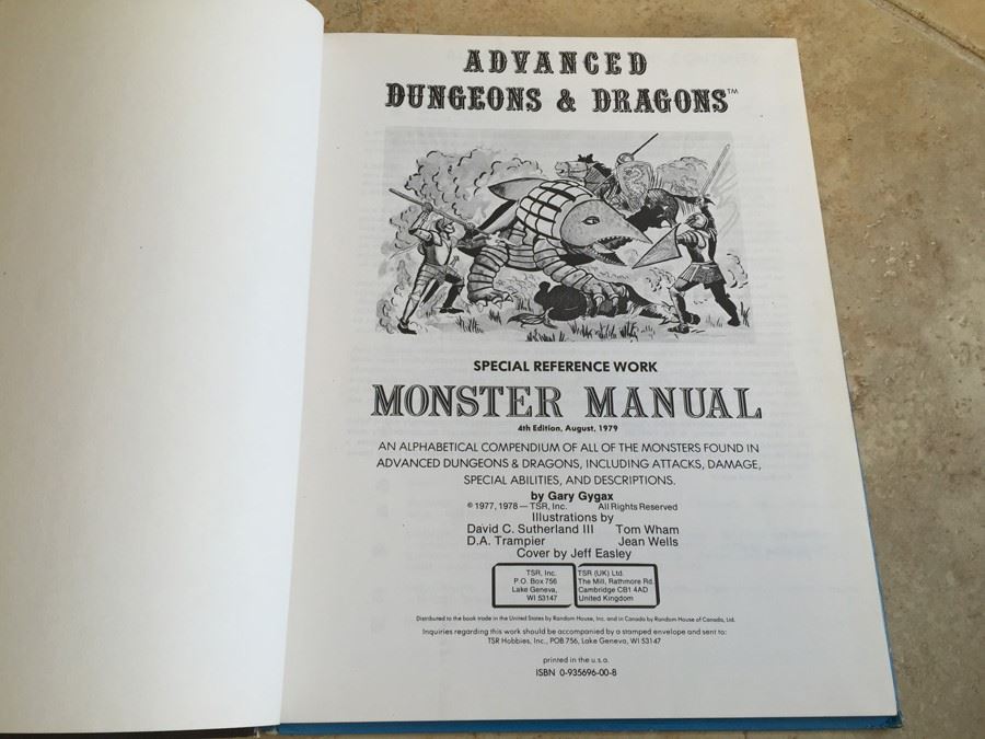Advanced Dungeons and Dragons Monster Manual TSR 1979 [Photo 3]