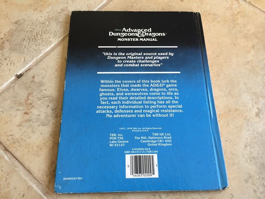 Advanced Dungeons and Dragons Monster Manual TSR 1979 [Photo 9]