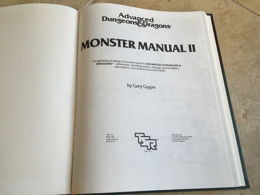 Advanced Dungeons and Dragons: Monster Manual II (#2016) TSR 1983 [Photo 3]