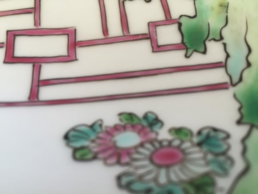 (4) Chinese Famille Rose Porcelain Plates Signed [Photo 9]