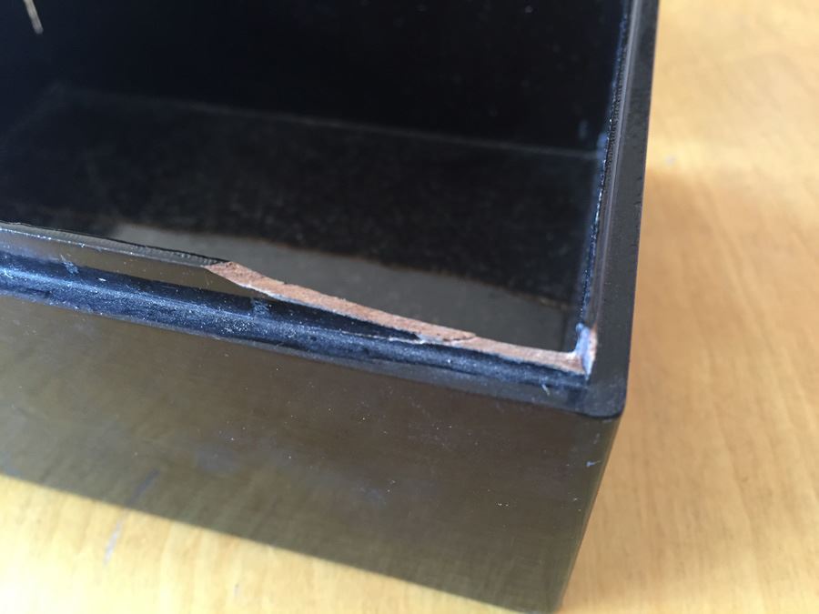 Chinese Diong Hing Foo Chow Black Lacquer Box With Dragons / Serpents [Photo 20]