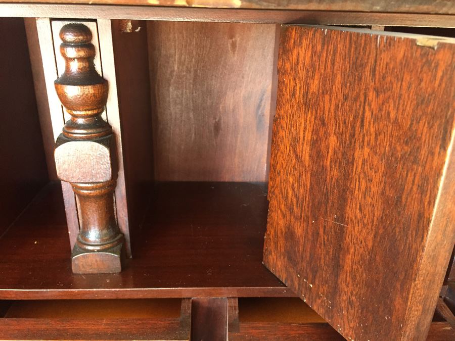 Solid Mahogany Serpentine Front Secretary [Photo 11]