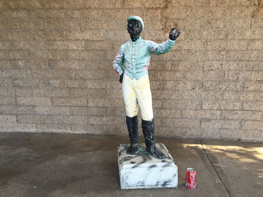 Large Vintage Lawn Jockey 46' Tall