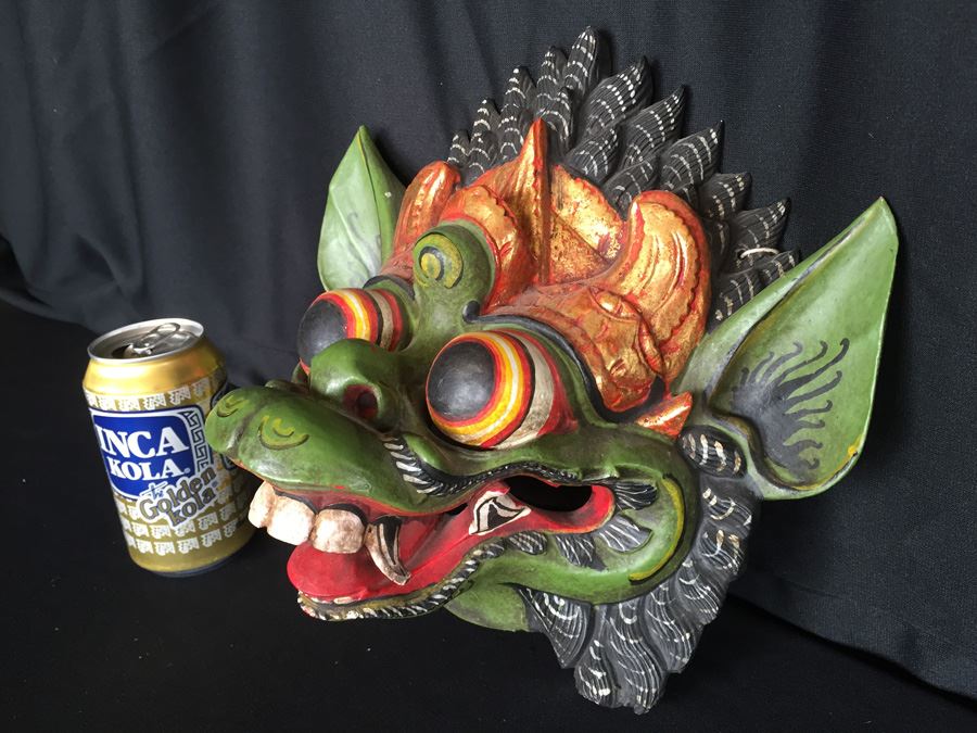 Wooden Carved Hand Painted Balinese Hindu Sugriwa Mask [Photo 6]
