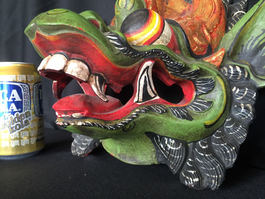 Wooden Carved Hand Painted Balinese Hindu Sugriwa Mask [Photo 8]