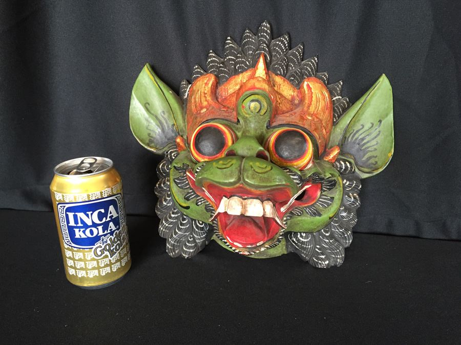 Wooden Carved Hand Painted Balinese Hindu Sugriwa Mask [Photo 4]