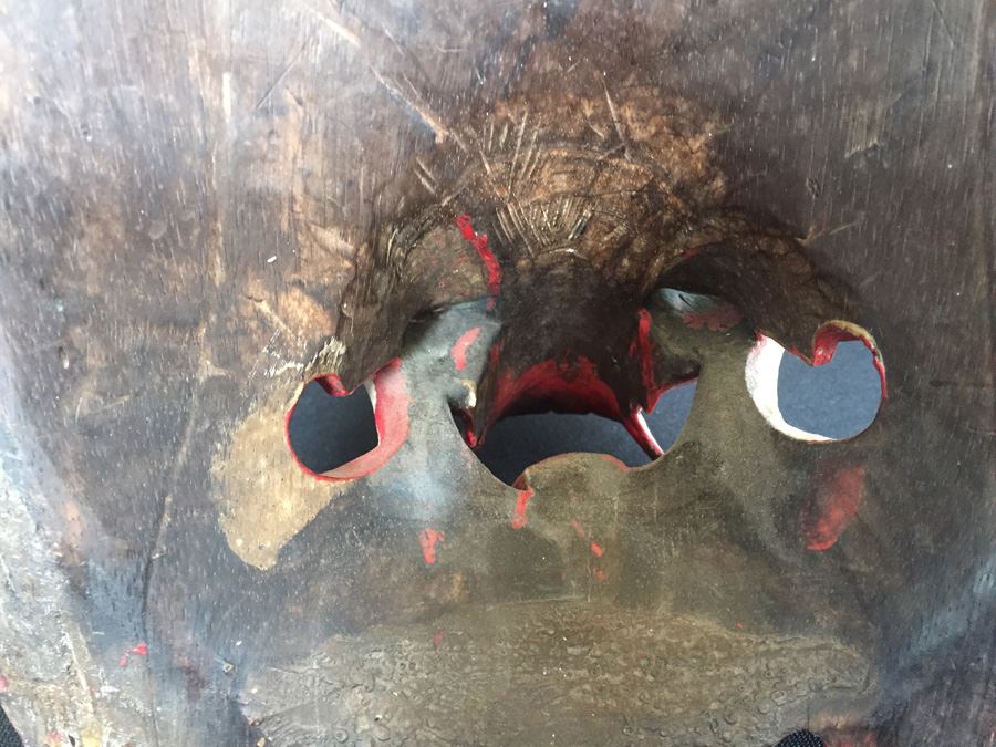 Wooden Carved Hand Painted Balinese Hindu Sugriwa Mask [Photo 12]