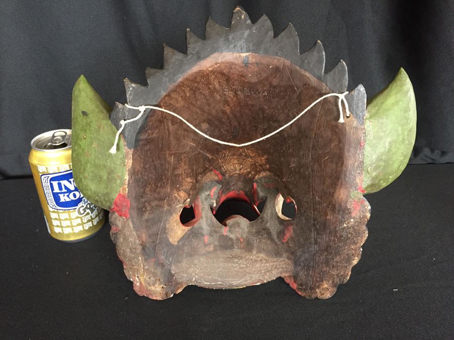 Wooden Carved Hand Painted Balinese Hindu Sugriwa Mask [Photo 10]