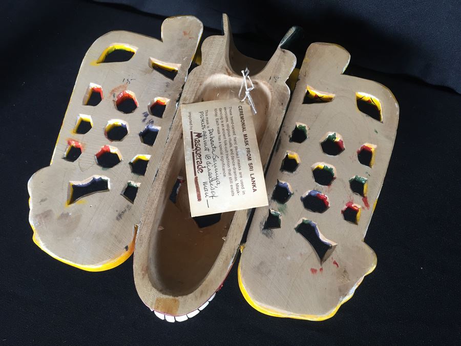 Ceremonial Mask From Sri Lanka - Daha Ata Sanniya - Raksha Mask [Photo 12]