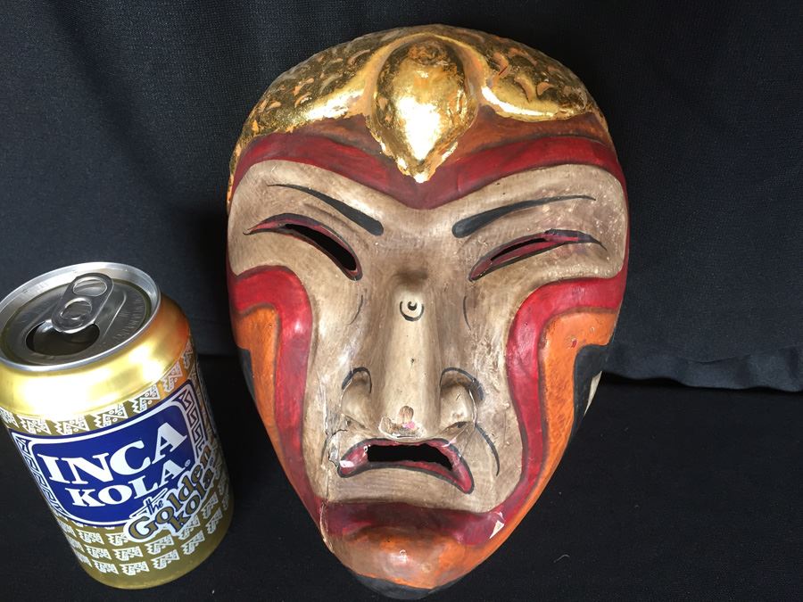 Hand Painted Hand Carved Demon Mask [Photo 2]