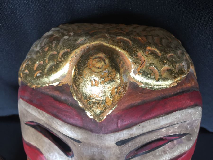 Hand Painted Hand Carved Demon Mask [Photo 7]