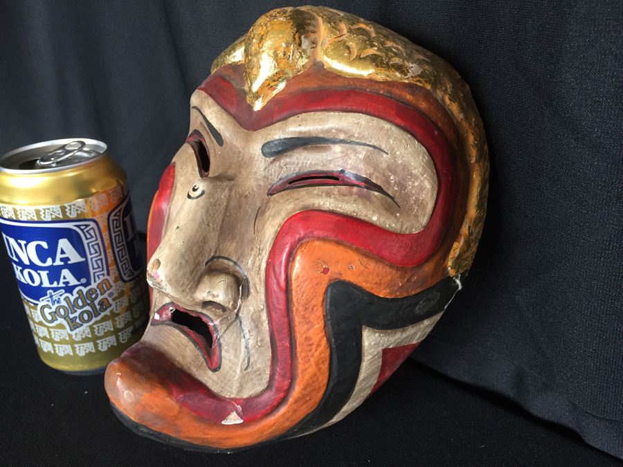 Hand Painted Hand Carved Demon Mask [Photo 4]