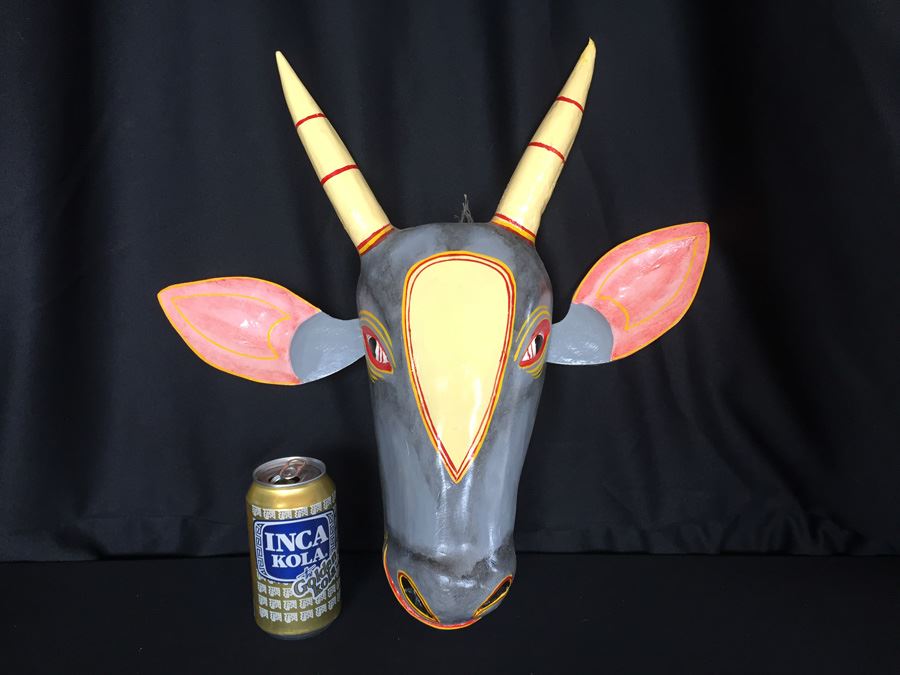 Hand Painted Hand Carved Mask
