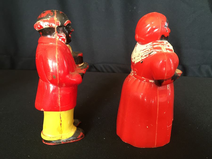 Black Americana 1950s Aunt Jemima & Uncle Mose Plastic Salt N Pepper Shakers [Photo 6]