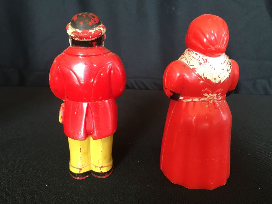 Black Americana 1950s Aunt Jemima & Uncle Mose Plastic Salt N Pepper Shakers [Photo 5]