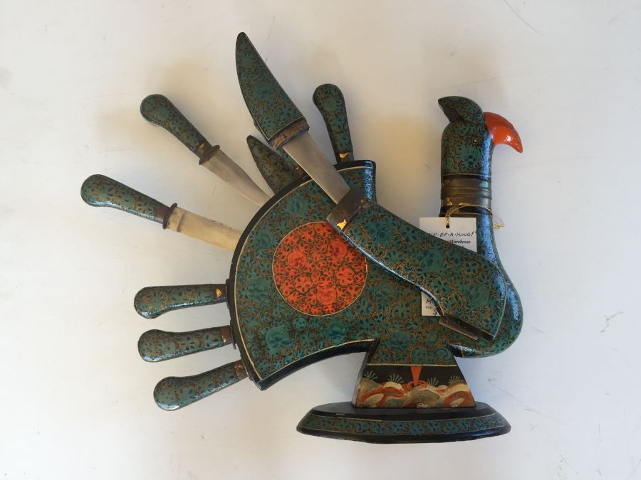 Vintage Mexican Knife Set 'Lucky Rooster' [Photo 2]