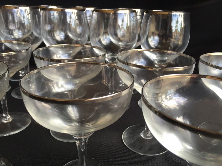 lenox-gold-rimmed-glass-stemware-32-glasses