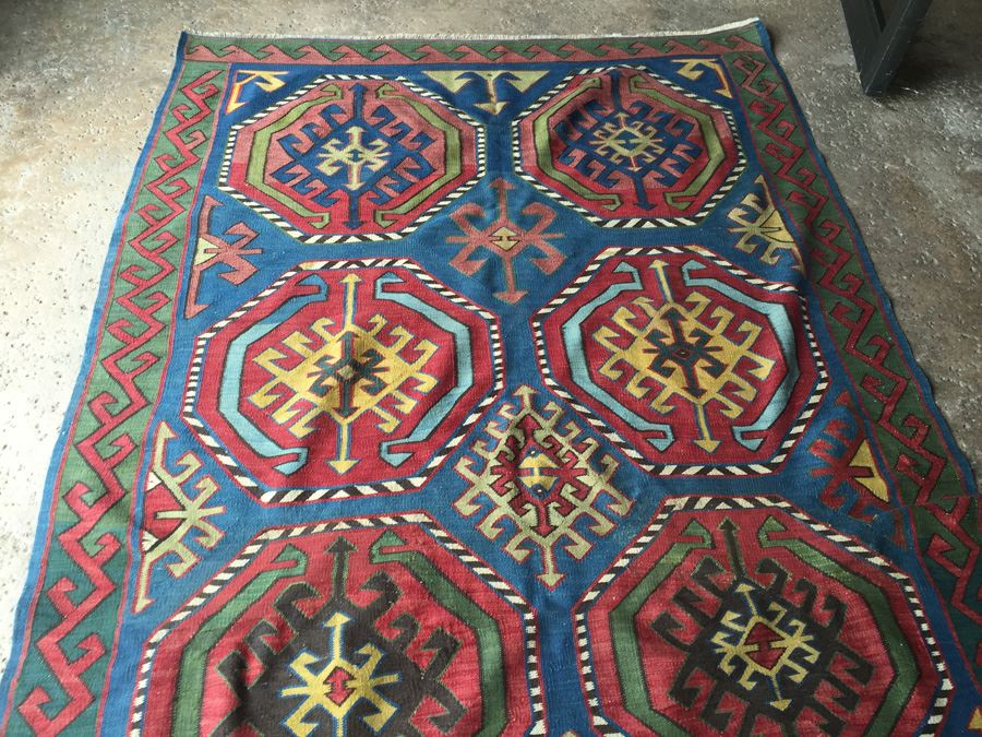 Large Kilm (KUBA) Tribal Weaving Rug Approximately 150 Years Old Estimate $5,000-$8,000 [Photo 6]