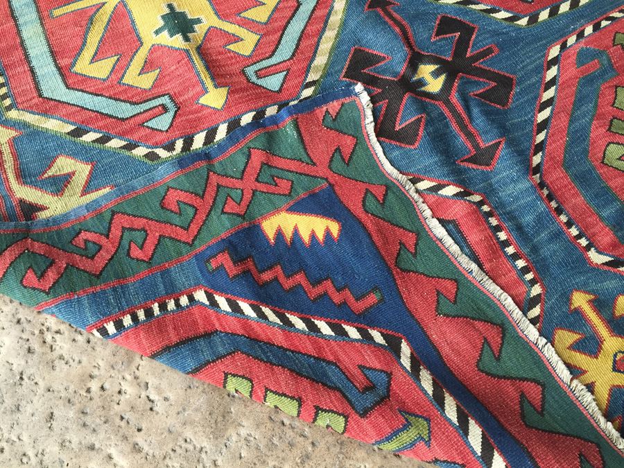 Large Kilm (KUBA) Tribal Weaving Rug Approximately 150 Years Old Estimate $5,000-$8,000 [Photo 3]