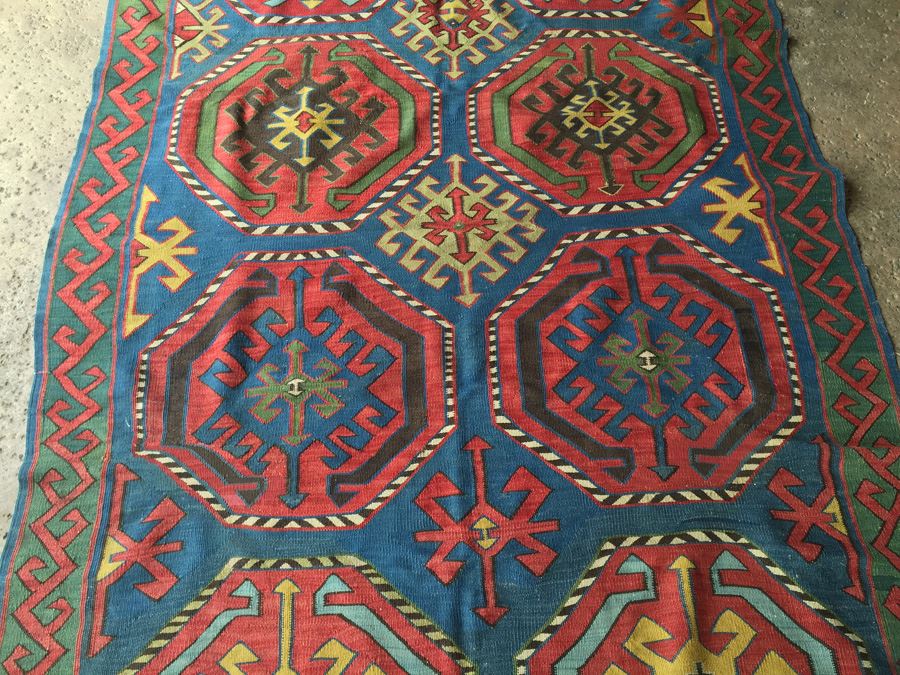 Large Kilm (KUBA) Tribal Weaving Rug Approximately 150 Years Old Estimate $5,000-$8,000 [Photo 15]